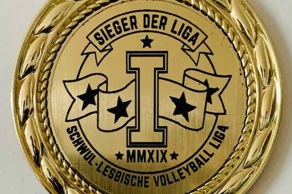Siegermedaille der Schwul-Lesbischen Volleyball-Liga
