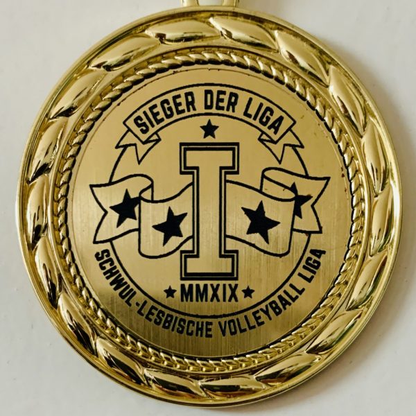 Siegermedaille der Schwul-Lesbischen Volleyball-Liga